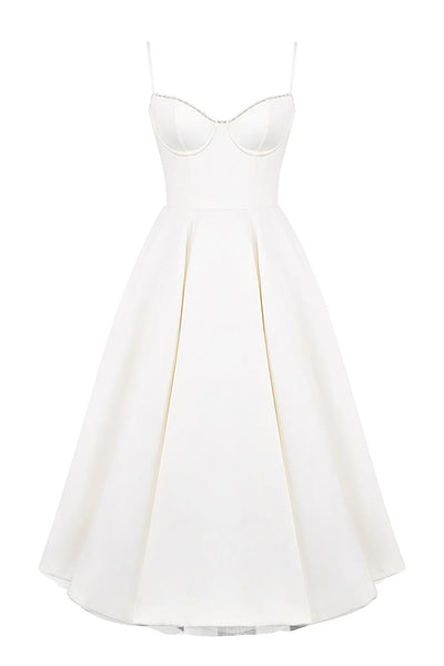 SELENE MIDI DRESS - WHITE