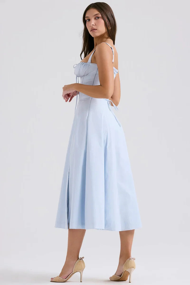 DAHLIA MIDI DRESS - BLUE