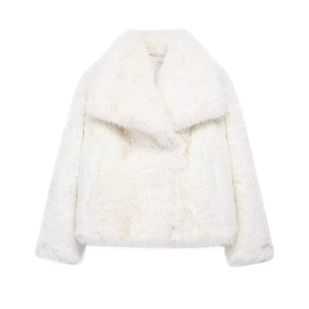 Yasmin - Coat with fur effect