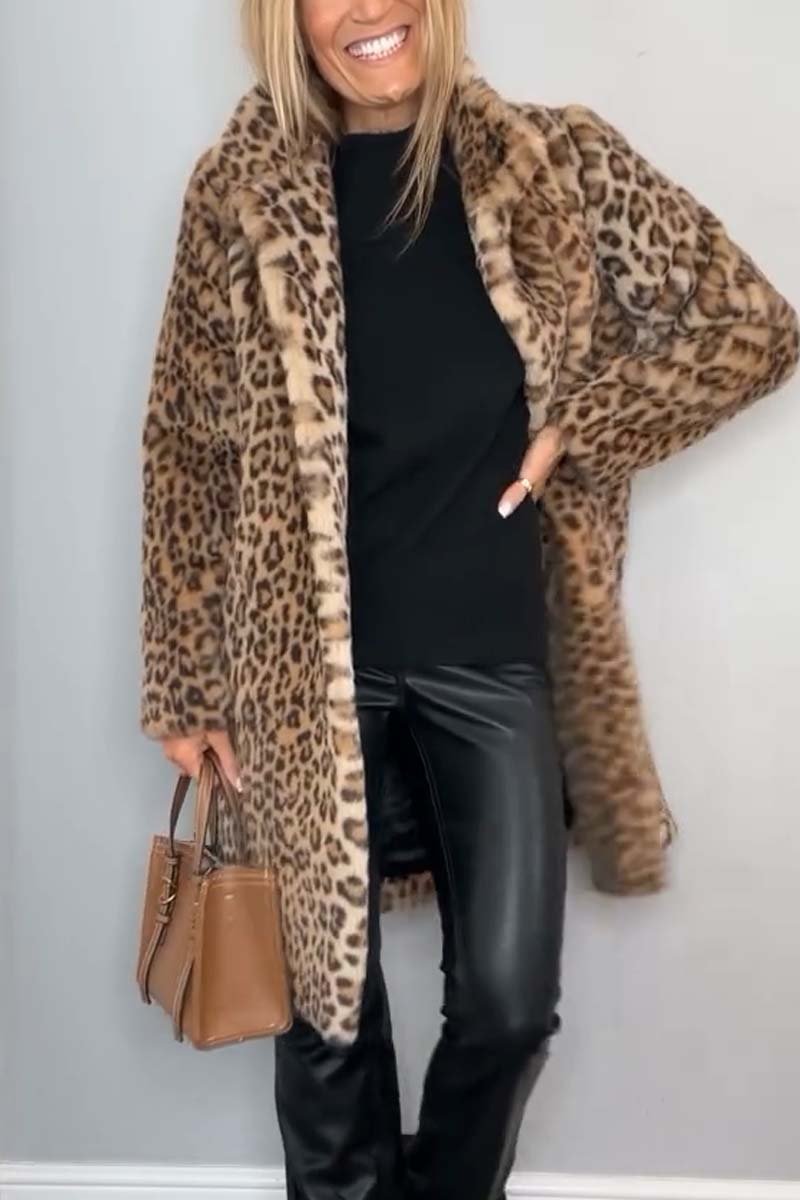 Leah - Leopard Print Coat